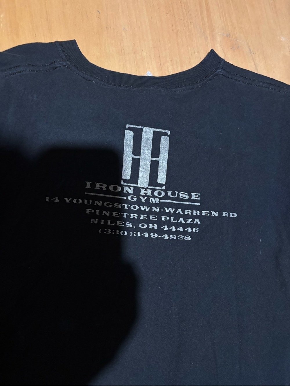 Fruit of the Loom Black Short Sleeve Gym Tee with Silver Logo
